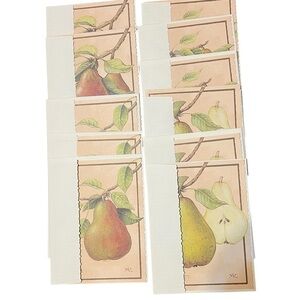 Southern Living 2002 Meg Page's Pears Artwork Blank 11 Cards and Evenlopes